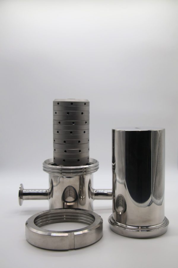 82 mm 12 Layer Culinary Steam Filter with 1 in Tri-Clamp connections