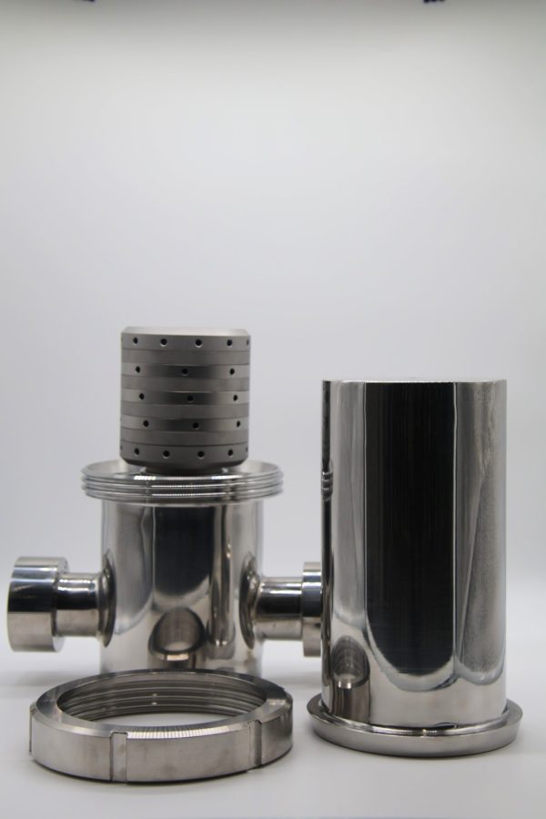 100 mm 8 Layer Sterile Air and Gas Filter with 2 inch FNPT connections.