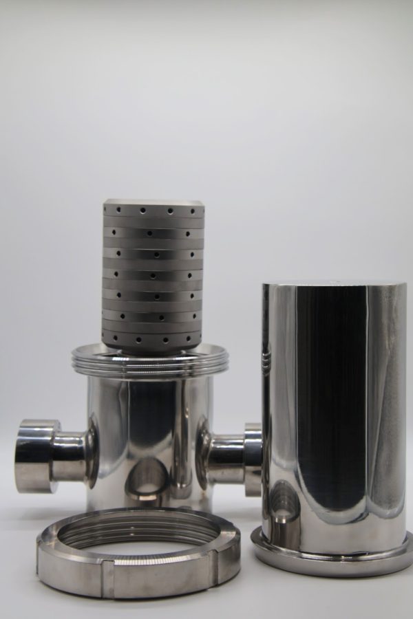 100 mm 12 Layer Culinary Steam Filter with 2 inch FNPT connections.