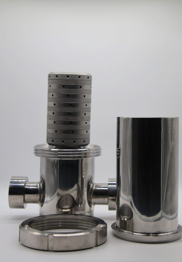 100 mm 14 Layer Culinary Steam Filter with 2 inch FNPT connections.