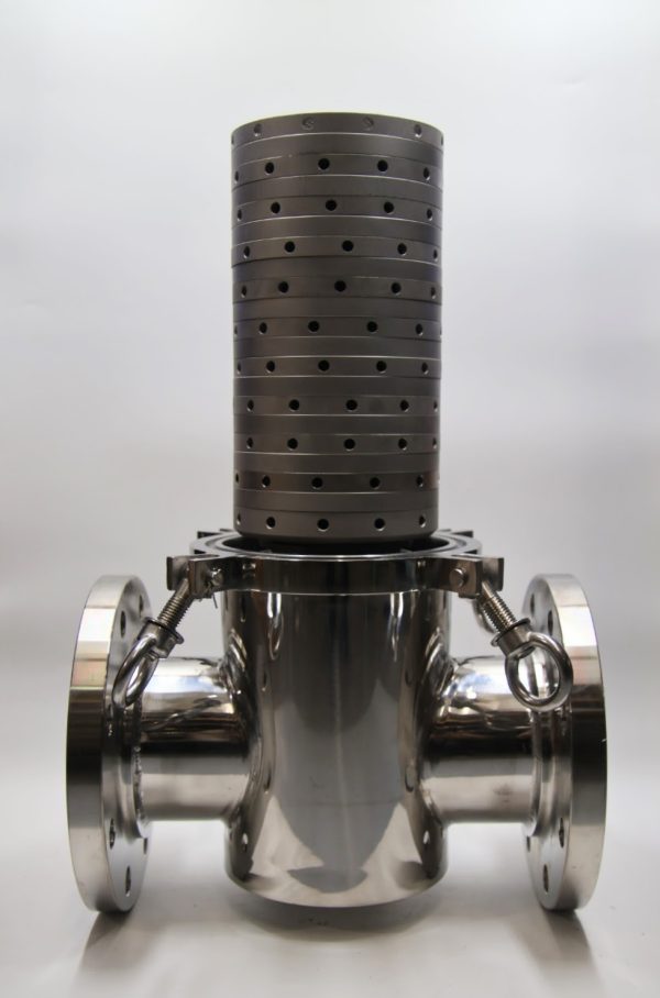 140 mm 20 Layer Culinary Steam Filter with 4 inch 150 lb Flange connections.