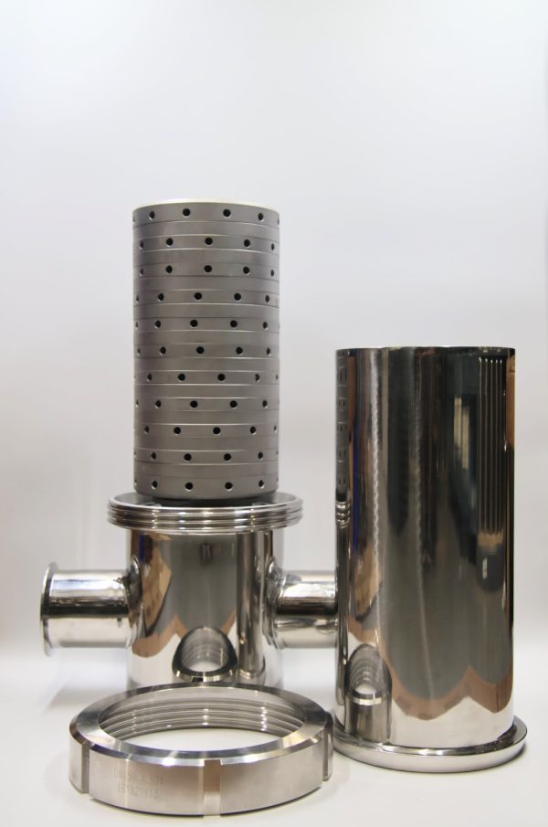 140 mm 20 Layer Sterile Air and Gas Filter with 2 inch Tri-Clamp connections.