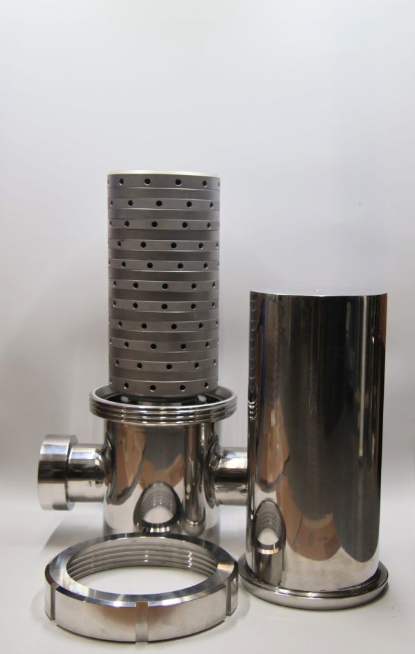 140 mm 20 Layer Sterile Air and Gas Filter with 3 inch FNPT connections.