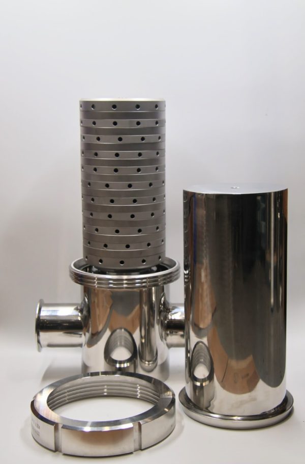 140 mm 20 Layer Sterile Air and Gas Filter with 3 inch Tri-Clamp connections.